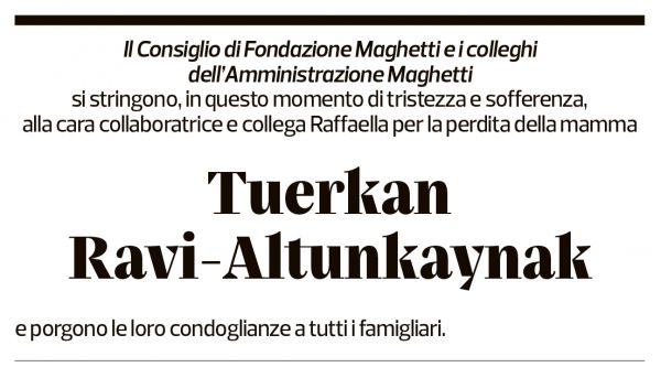 Annuncio funebre Tuerkan Ravi-altunkaynak