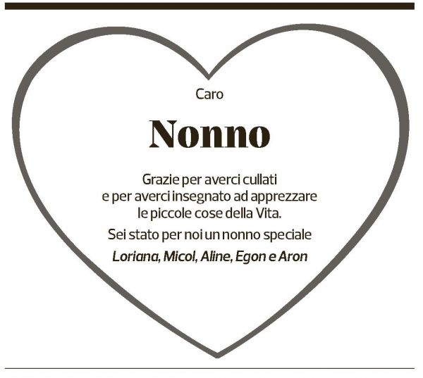 Annuncio funebre Egidio Cereghetti