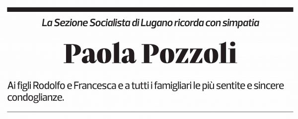 Annuncio funebre Paola Pozzoli