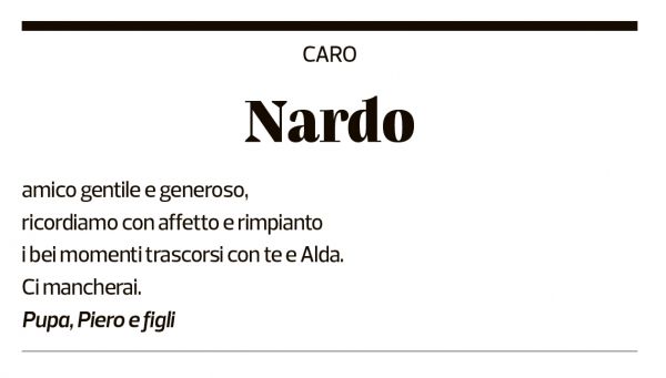 Annuncio funebre Leonardo Lucchini