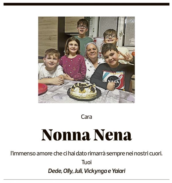 Annuncio funebre Maria Rosa Carrino Stapane