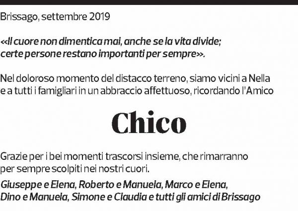 Annuncio funebre Enrico Frigerio