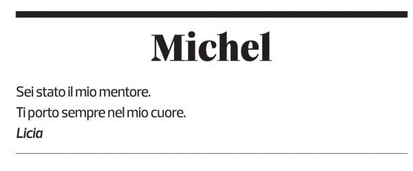 Annuncio funebre Michel Terrier
