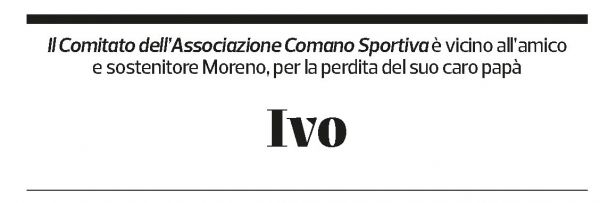 Annuncio funebre Ivo Pagnamenta