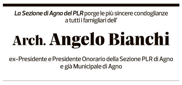 Annuncio funebre Angelo Bianchi