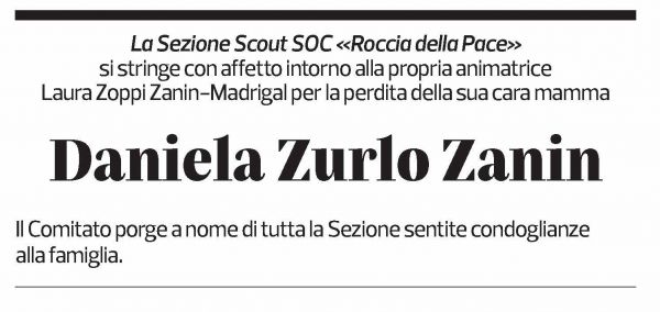 Annuncio funebre Daniela Zurlo Zanin