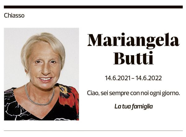 Annuncio funebre Mariangela Butti