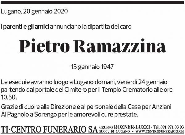 Annuncio funebre Pietro Ramazzina