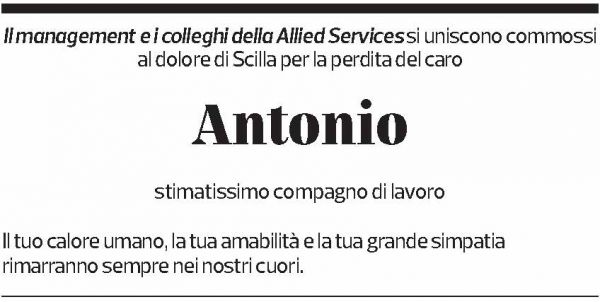 Annuncio funebre Antonio Todaro