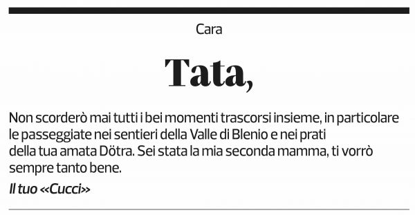 Annuncio funebre Mirella Sciarini