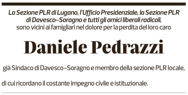 Annuncio funebre Daniele Pedrazzi