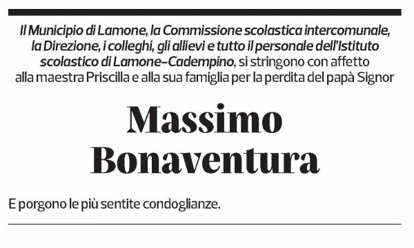Annuncio funebre Massimo Bonaventura