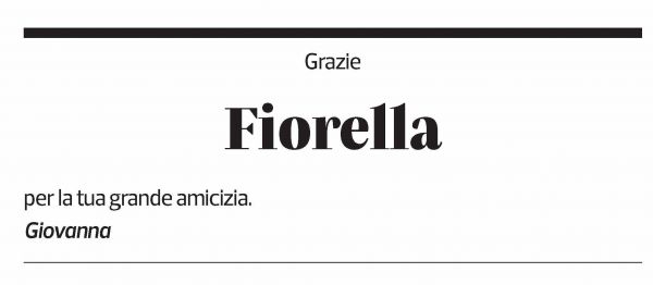 Annuncio funebre Fiorella Ghezzi