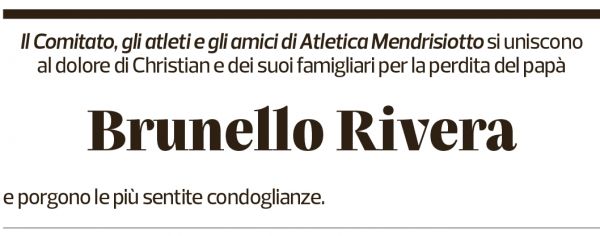 Annuncio funebre Brunello Rivera