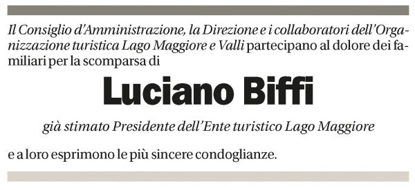 Annuncio funebre Luciano Biffi
