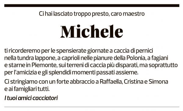 Annuncio funebre Michele Moresi