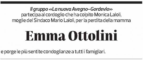 Annuncio funebre Emma Ottolini