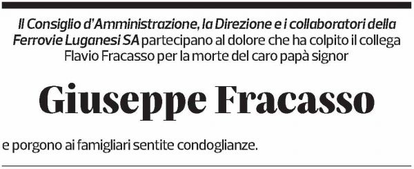 Annuncio funebre Giuseppe Fracasso