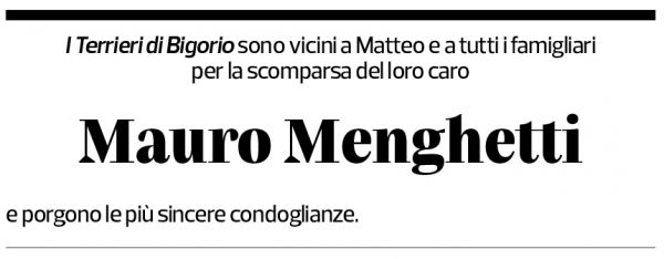 Annuncio funebre Mauro Menghetti