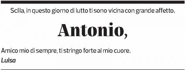 Annuncio funebre Antonio Todaro