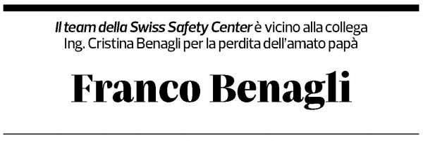 Annuncio funebre Franco Benagli