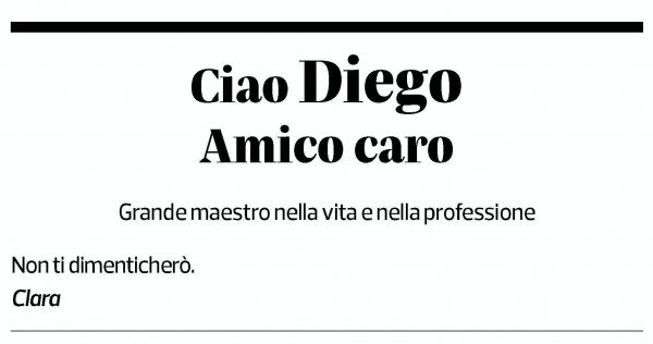 Annuncio funebre Diego Lissi