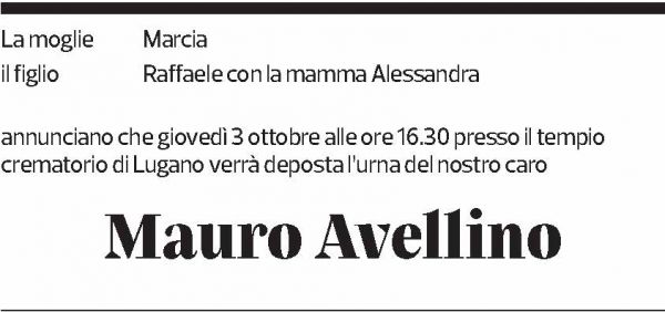 Annuncio funebre Mauro Avellino