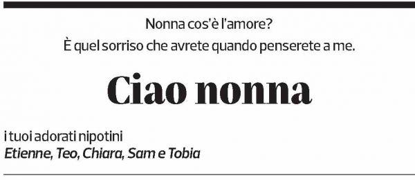 Annuncio funebre Francesca Rossi