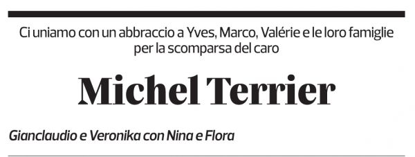 Annuncio funebre Michel Terrier