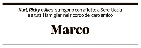 Annuncio funebre Marco Gianoni