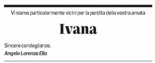Annuncio funebre Ivana 