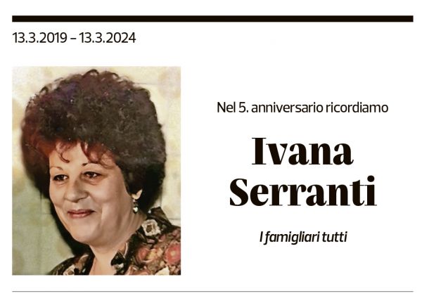 Annuncio funebre Ivana Serranti