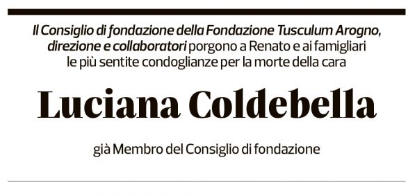 Annuncio funebre Luciana Coldebella