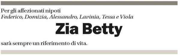 Annuncio funebre Elisabetta Muratore Robotti