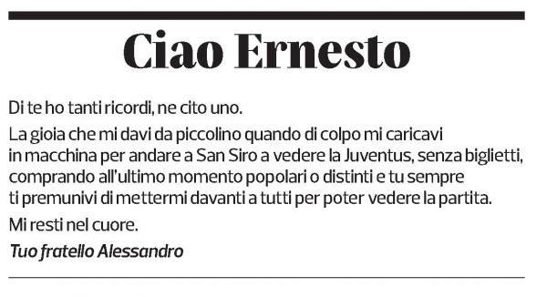 Annuncio funebre Ernesto Parli