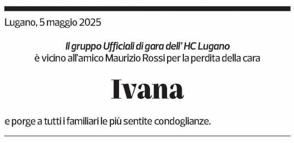 Annuncio funebre Ivana Rossi