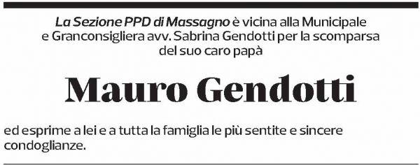 Annuncio funebre Mauro Gendotti