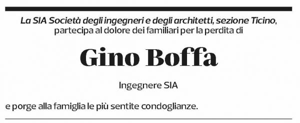 Annuncio funebre Gino Boffa