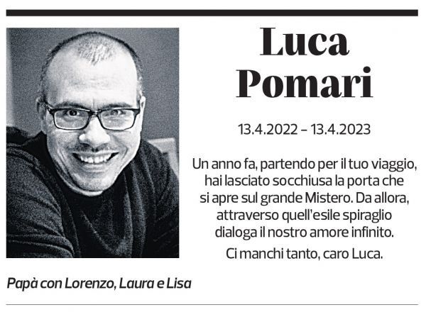 Annuncio funebre Luca Pomari