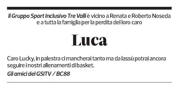 Annuncio funebre Luca 