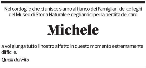 Annuncio funebre Michele Abderhalden