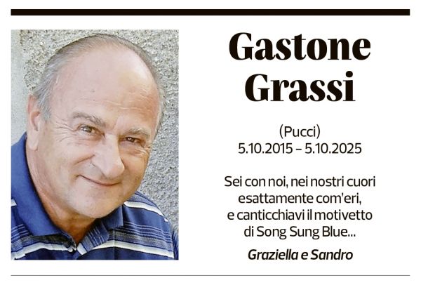 Annuncio funebre Gastone Grassi
