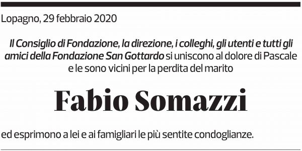 Annuncio funebre Fabio Somazzi
