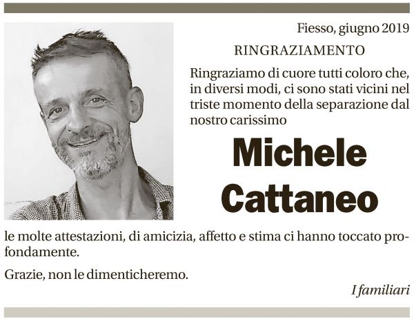 Annuncio funebre Michele Cattaneo