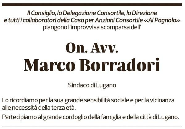 Annuncio funebre Marco Borradori