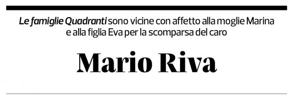 Annuncio funebre Mario Riva