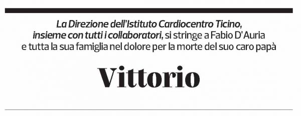 Annuncio funebre Vittorio D'auria