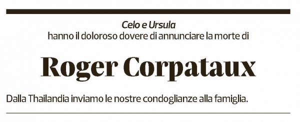 Annuncio funebre Roger Corpataux