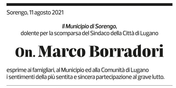 Annuncio funebre Marco Borradori