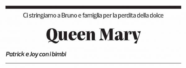 Annuncio funebre Maria Zimmermann